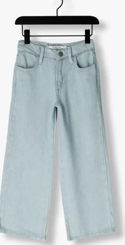 lichtblauwe homage wide jeans palazzo jeans with slits