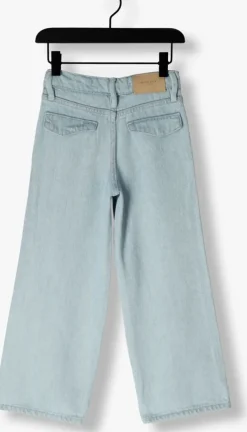 lichtblauwe homage wide jeans palazzo jeans with slits