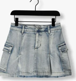 lichtblauwe indian blue jeans minirok denim skirt cargo pocket