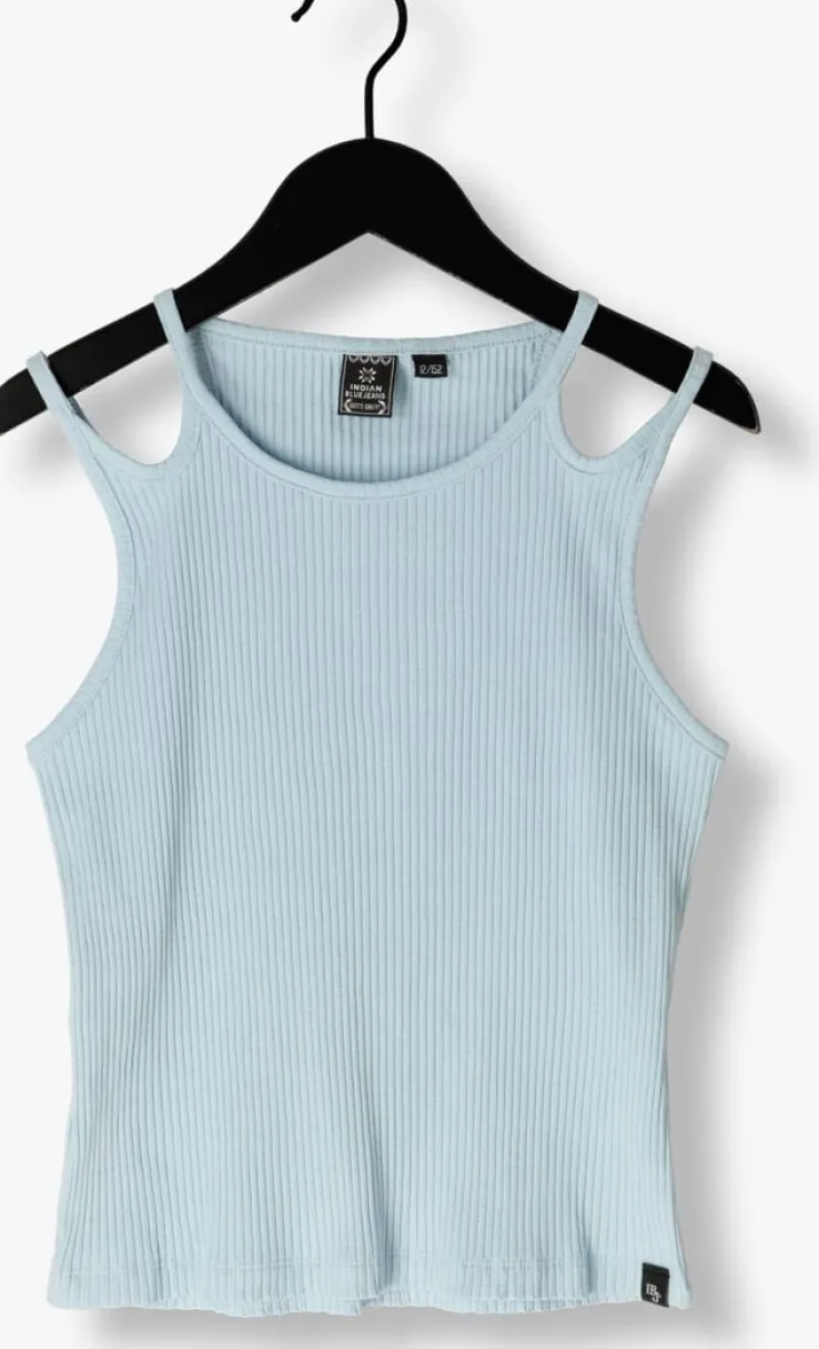 lichtblauwe indian blue jeans top singlet rib