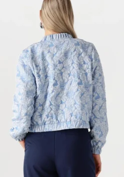 lichtblauwe jansen amsterdam jack josien jasje j 275 jacquard bomber long sleeve