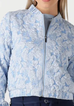 lichtblauwe jansen amsterdam jack josien jasje j 275 jacquard bomber long sleeve