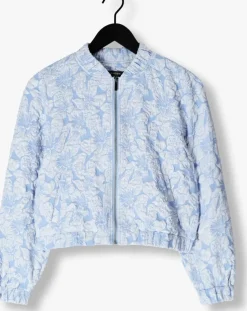 lichtblauwe jansen amsterdam jack josien jasje j 275 jacquard bomber long sleeve
