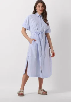 lichtblauwe knit-ted midi jurk lisette