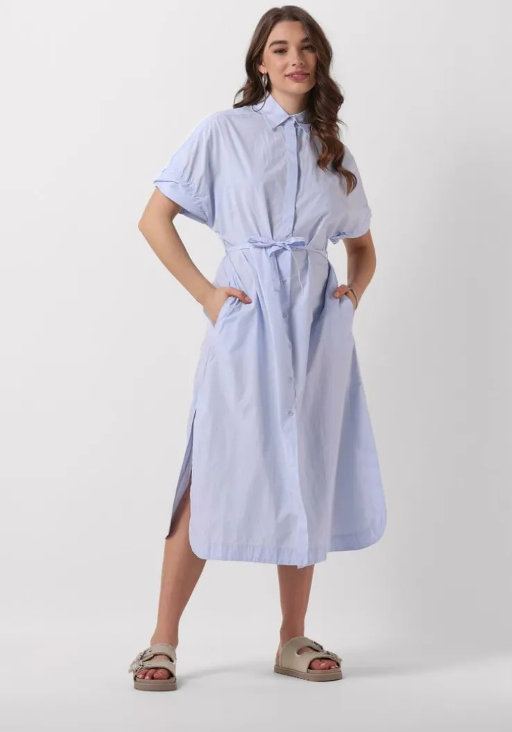 lichtblauwe knit-ted midi jurk lisette