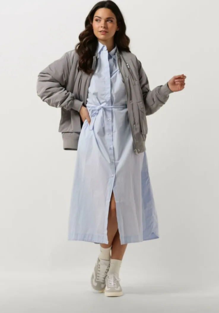 lichtblauwe knit-ted midi jurk lisette