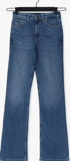 lichtblauwe lee flared jeans breese boot