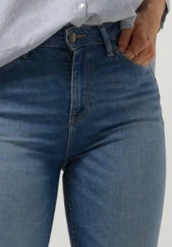 lichtblauwe lee straight leg jeans breese flare