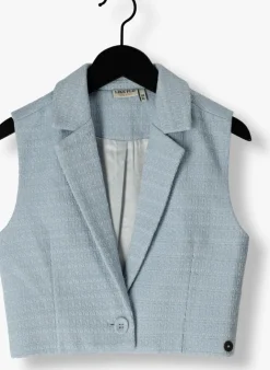 lichtblauwe like flo gilet denim flo gilet