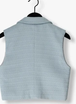 lichtblauwe like flo gilet denim flo gilet