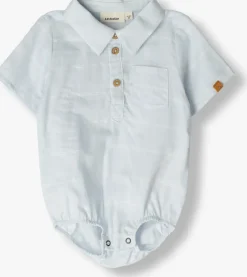 lichtblauwe lil' atelier blouses nbmfrido ss loose body shirt lil