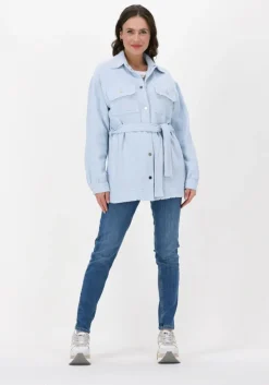 lichtblauwe liu jo blazer giacca camicia