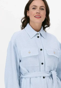 lichtblauwe liu jo blazer giacca camicia