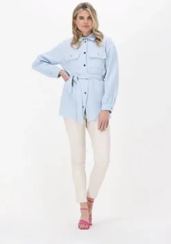 lichtblauwe liu jo blazer giacca camicia