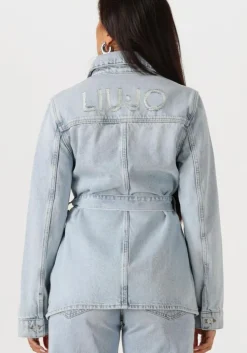 lichtblauwe liu jo spijkerjas giubbino denim loud