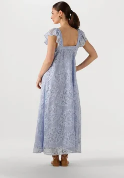 lichtblauwe lollys laundry maxi jurk milanll midi dress sl