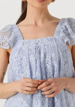 lichtblauwe lollys laundry maxi jurk milanll midi dress sl