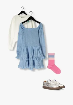lichtblauwe looxs 10sixteen mini jurk 2512-5828