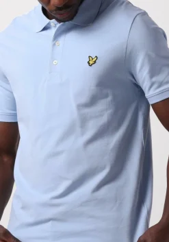 lichtblauwe lyle & scott polo plain polo shirt