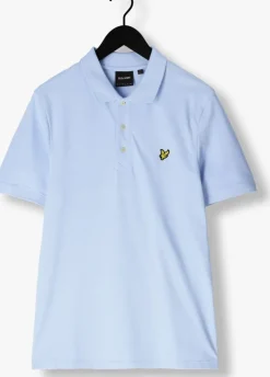 lichtblauwe lyle & scott polo plain polo shirt