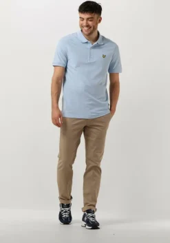 lichtblauwe lyle & scott polo plain polo shirt