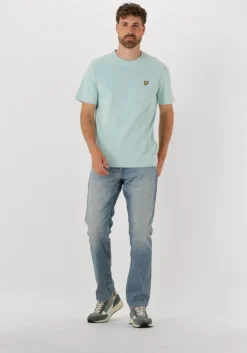 lichtblauwe lyle & scott t-shirt plain t-shirt