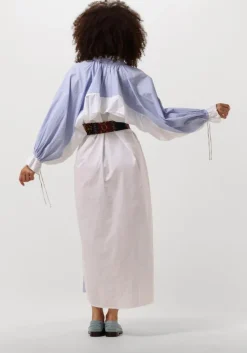 lichtblauwe mes demoiselles maxi jurk wiki