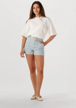 lichtblauwe mr mood korte broek mrs clara short