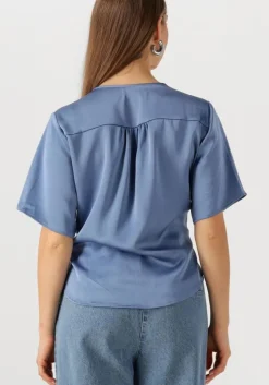 lichtblauwe neo noir blouses casadia heavy sateen blouse