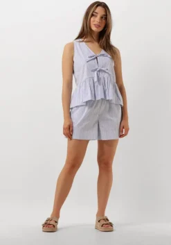 lichtblauwe neo noir broeken shady stripe shorts