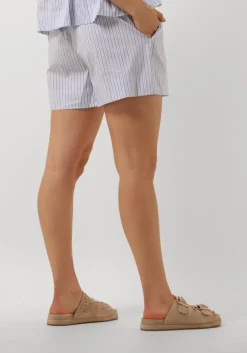 lichtblauwe neo noir broeken shady stripe shorts