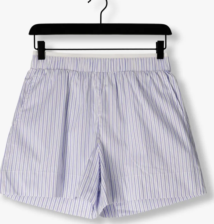 lichtblauwe neo noir broeken shady stripe shorts