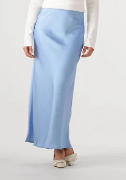 lichtblauwe neo noir maxirok vicky heavy sateen skirt