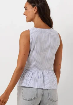 lichtblauwe neo noir top manja stripe top