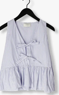 lichtblauwe neo noir top manja stripe top