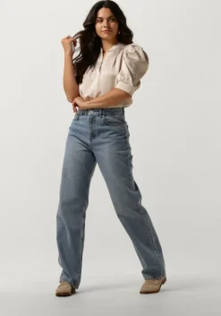 lichtblauwe neo noir wide jeans simona d pants