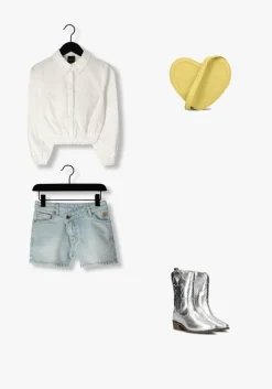 lichtblauwe nik & nik shorts faye denim short