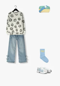 lichtblauwe nik & nik straight leg jeans blair denim pants