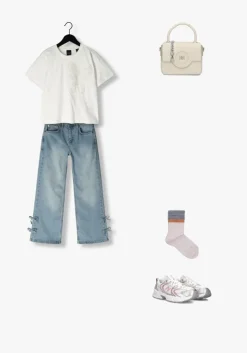 lichtblauwe nik & nik straight leg jeans blair denim pants