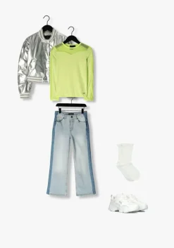 lichtblauwe nik & nik wide jeans flore wide leg denim