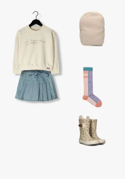 lichtblauwe nono korte broek sella denim skort