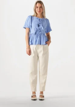 lichtblauwe notre-v blouses nv-frederica stripe