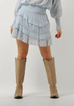 lichtblauwe notre-v minirok voile skirt
