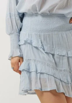lichtblauwe notre-v minirok voile skirt