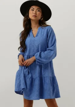 lichtblauwe object mini jurk objfeodora gia l/s dress
