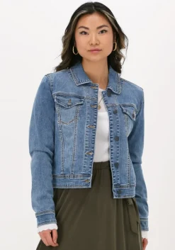 lichtblauwe object spijkerjas objwin new denim jacket noos