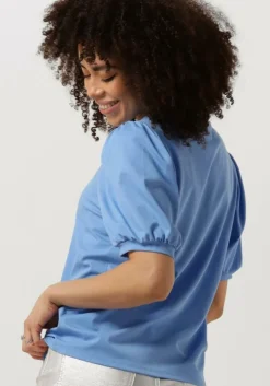 lichtblauwe object top objcaroline s/s top