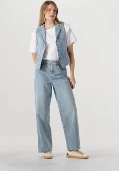 lichtblauwe penn & ink straight leg jeans trousers s25z734