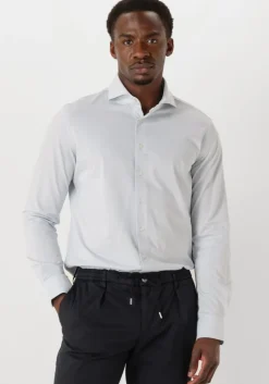 lichtblauwe profuomo klassiek overhemd shirt x-cutaway japanese knitted