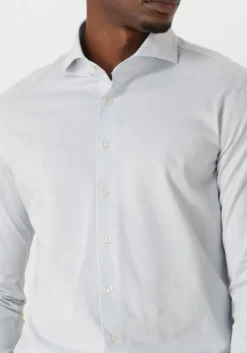 lichtblauwe profuomo klassiek overhemd shirt x-cutaway japanese knitted